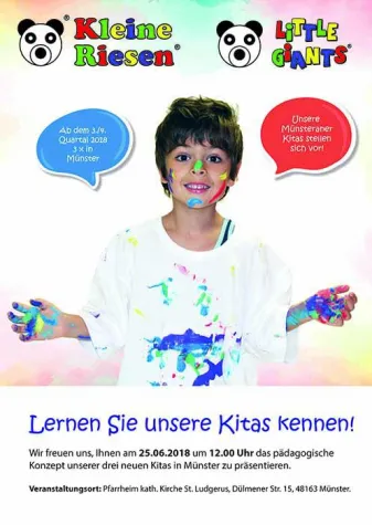 Bild: Kleine Riesen stellt seine neuen Kitas in Münster vor.