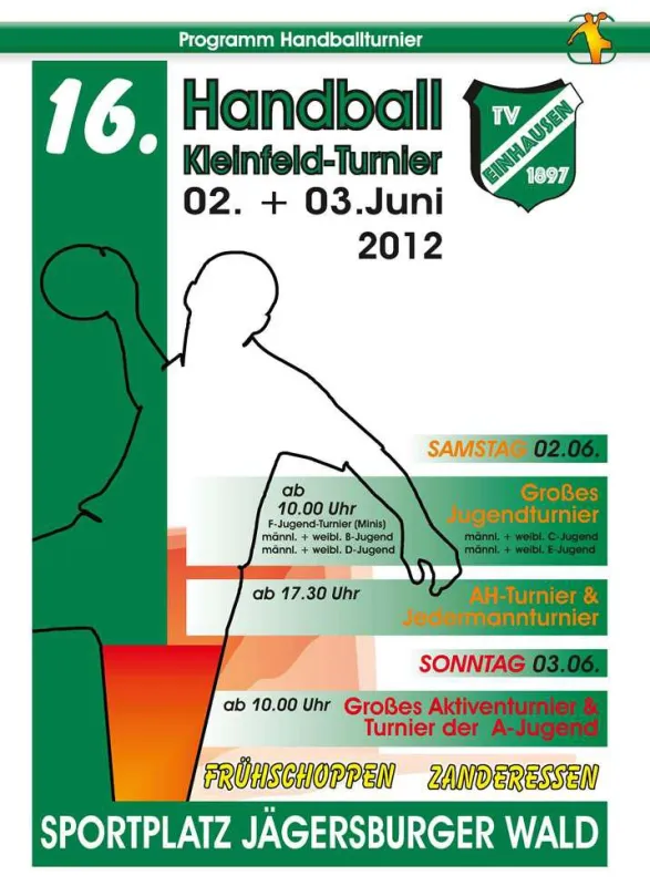 Einladung zum 16. Handball Kleinfeld-Turnier der Handballabteilung des TV Einhausen