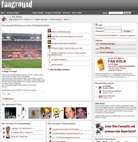 fanground.de - die Online-Community für Sportfans Bild: fanground.de - die Online-Community für Sportfans