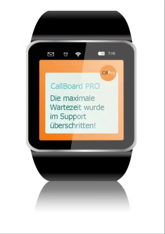 Hotline am Handgelenk: Die Smartwatch-App für CallBoard PRO von o-byte.com