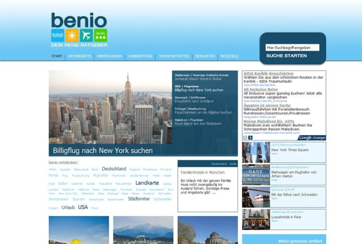 benio.de - der neue Reise-Ratgeber