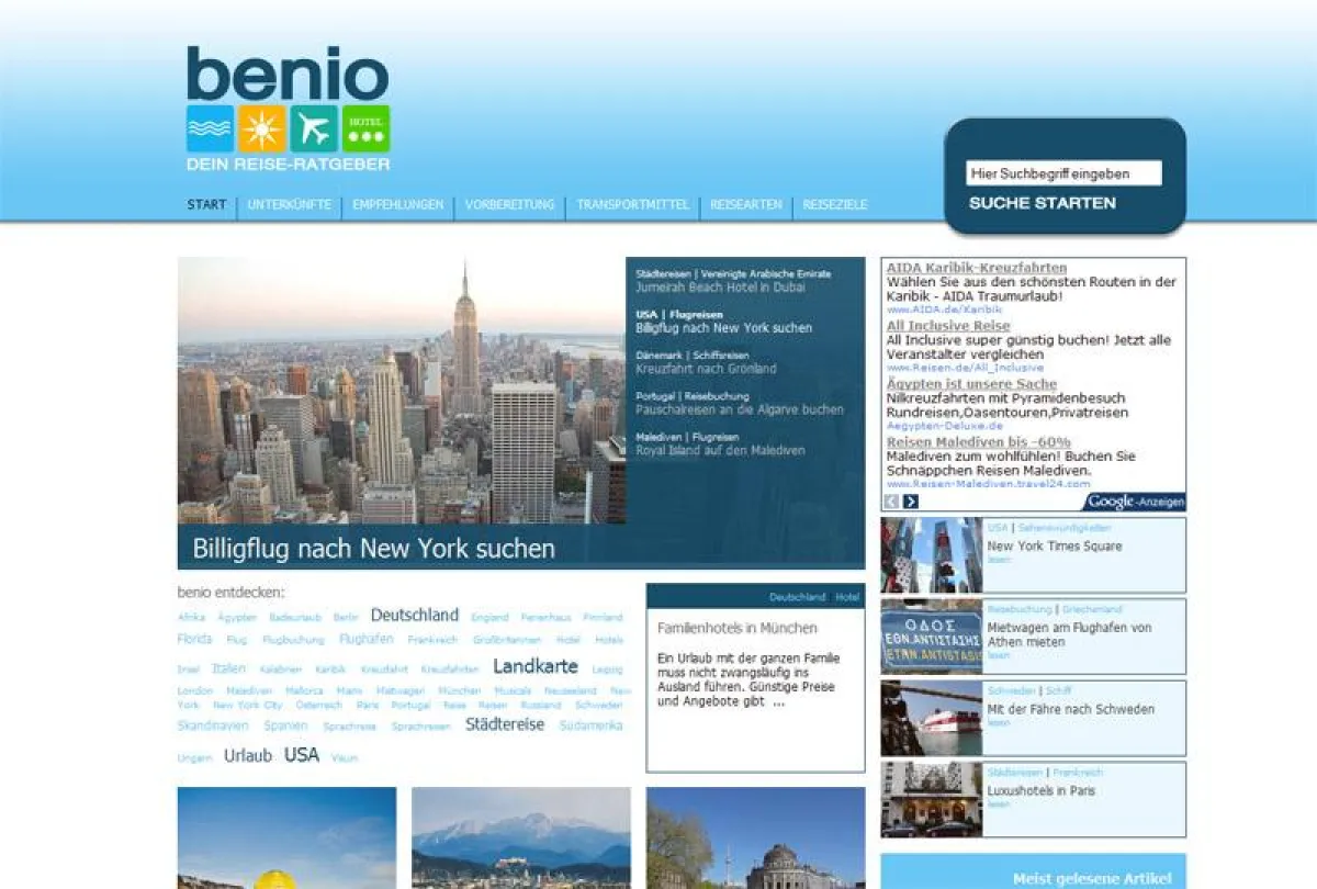 benio.de - der neue Reise-Ratgeber