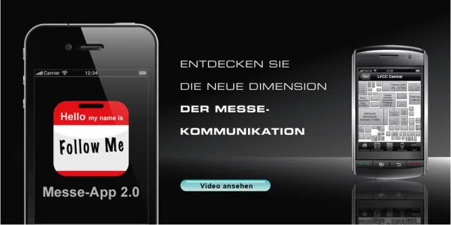 Das „Navigationssystem“ für Messen: Neues App „Follow Me" führt Besucher zu den Messeständen Bild: Das „Navigationssystem“ für Messen: Neues App „Follow Me" führt Besucher zu den Messeständen
