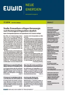 Bild: Studie: Erneuerbare schlagen Kernenergie nach Kostengesichtspunkten deutlich