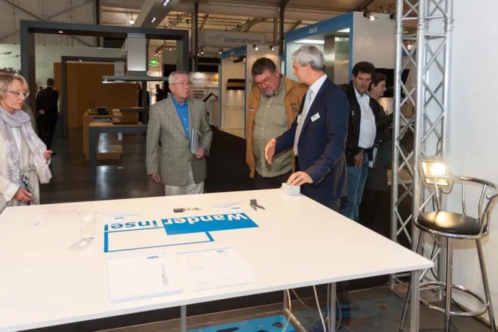 Bild: Wanderinsel war ein Highlight der Küchenfachmesse area30