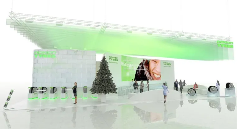 Bild: Nokian Tyres in der Arktis auf der Messe Reifen 2016 in Essen