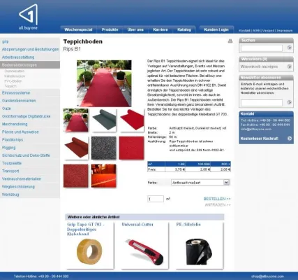 Bild: all buy one geht mit neuem Webshop an den Start - Kabelbinder, Gaffa & Co per Mausklick