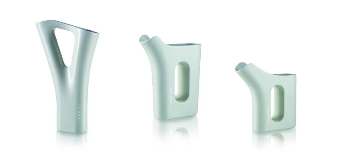 WHITE ID - KANNVAS PURE, Keramikvase und -Kanne