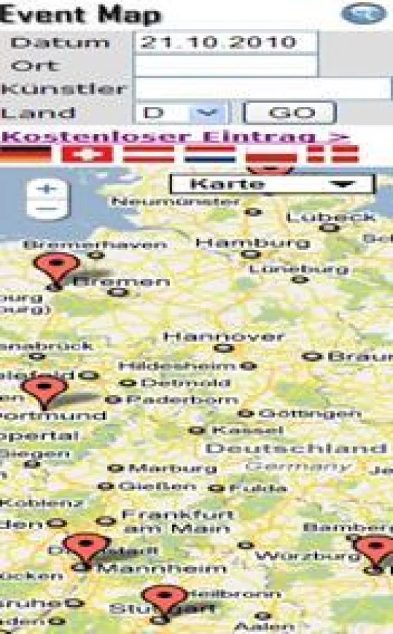 EVENT-MAP - Jetzt bereits mit 50.000 Klicks pro Tag!