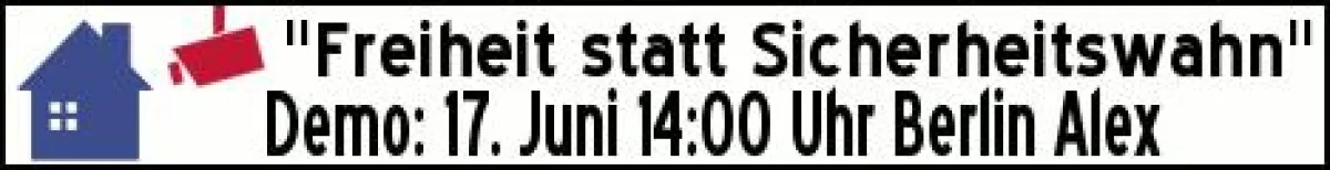 Werbebanner für die Demo