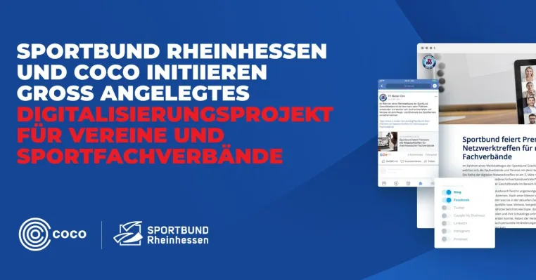Sportbund Rheinhessen und COCO initiieren Digitalisierungsprojekt für Vereine und Sportfachverbände Bild: Sportbund Rheinhessen und COCO initiieren Digitalisierungsprojekt für Vereine und Sportfachverbände