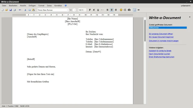 Bild: Textverarbeitungssoftware: Write-a-Document 6.2 erschienen