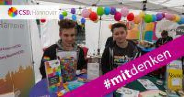 Bild: Der CSD Hannover 2017 fördert & fordert #mitdenken für mehr Vielfalt und Toleranz