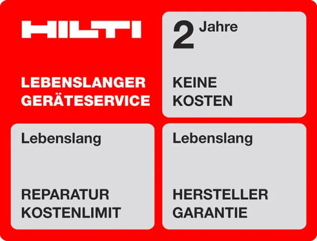 Bild: Hilti bietet einzigartigen, lebenslangen Geräteservice