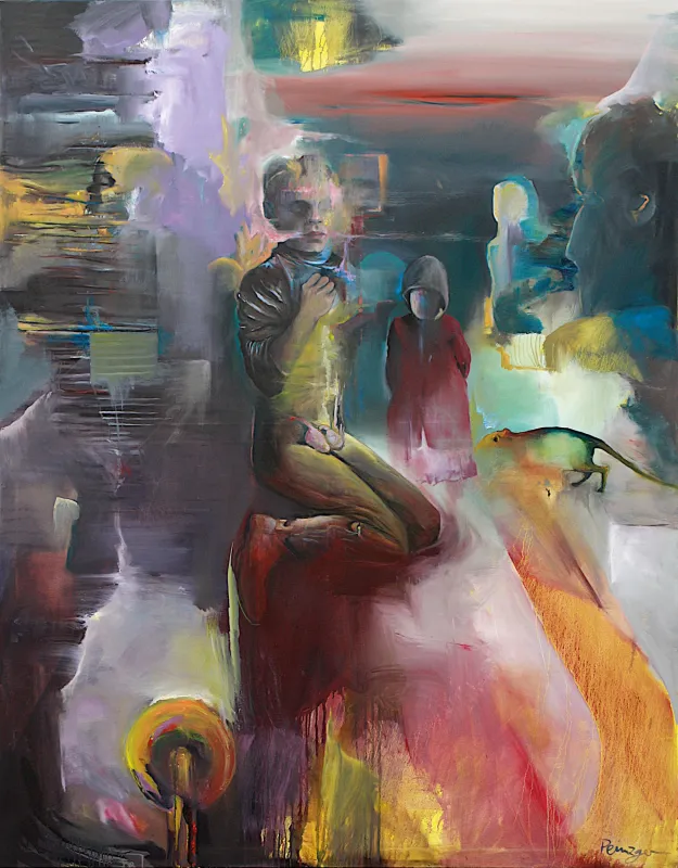 Peter Peinzger, Und alle schauen zu, Öl, Leinwand, 180 x 155 cm.jpg (© Peter Peinzger)