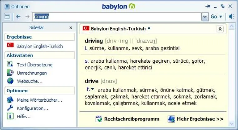 Neu von Babylon: Türkisch-Wörterbücher Bild: Neu von Babylon: Türkisch-Wörterbücher