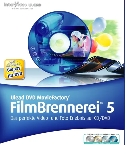 Neue Ulead FilmBrennerei 5 – bietet die einfache Lösung für HD- und Blu-Ray Disc-Erstellung Bild: Neue Ulead FilmBrennerei 5 – bietet die einfache Lösung für HD- und Blu-Ray Disc-Erstellung