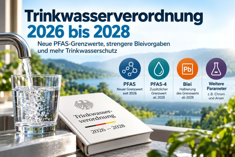 Bild: Trinkwasserverordnung 2026 bis 2028: Was sich bei PFAS, Blei und der Trinkwasserqualität ändert
