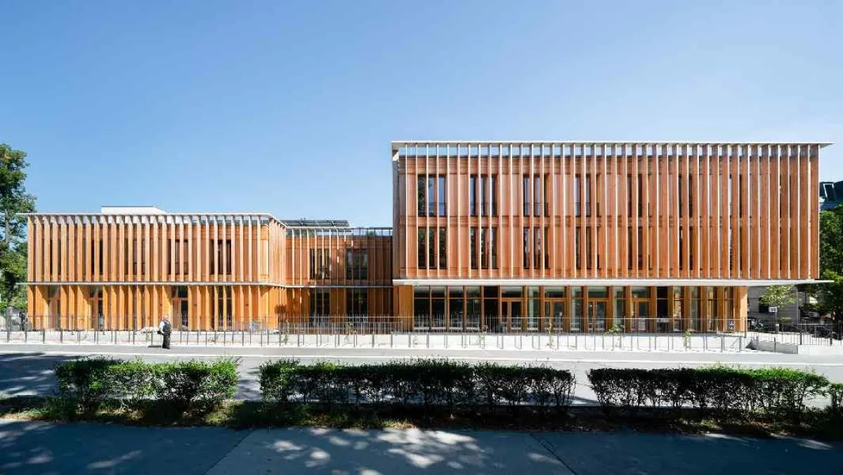 :Der von Baumschlager Hutter Partners entworfene Neubau des TÜWI (c) Lukas Schallerr