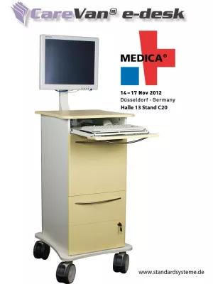 Bild: MEDICA-Neuheiten 2012: CareVan® e-desk von Standard Systeme jetzt mit neuer Technik