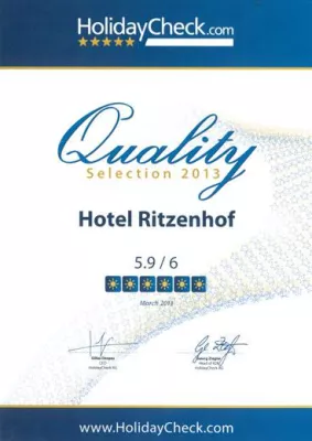 Bild: Erneut ausgezeichnet: Ritzenhof zählt zur HolidayCheck Quality Selection 2013