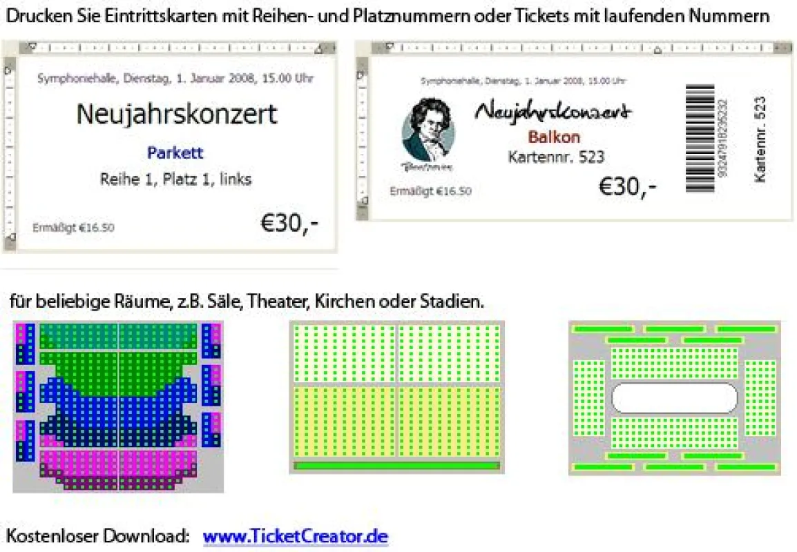 Eintrittskarten drucken mit TicketCreator
