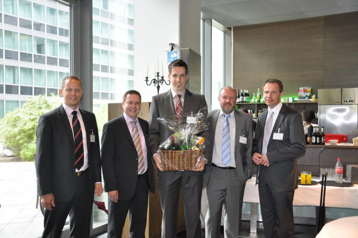 Von Links: H. Blumenthal, SAP; M. Rohrbach, rocon; P. Riehn, rocon; M. Weidmann, rocon; C. Ecks, SAP