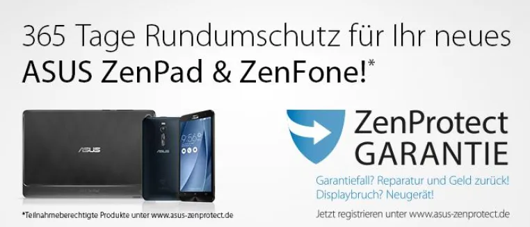 ASUS ZENPROTECT – garantiert sorgenfrei Bild: ASUS ZENPROTECT – garantiert sorgenfrei