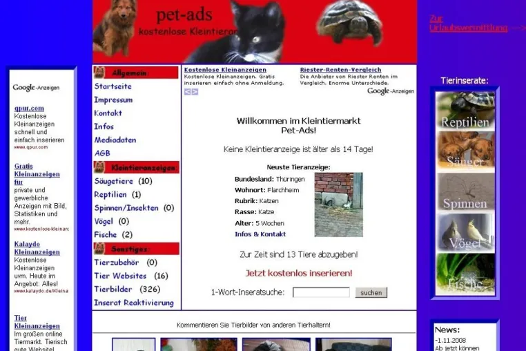 Bild: Kostenlos Kleintieranzeigen schalten | Tiermarkt