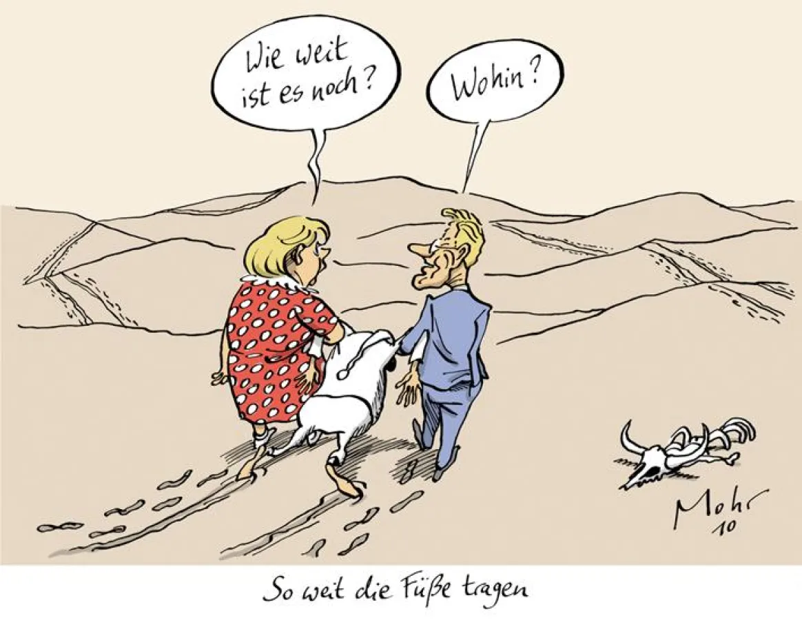 Karikatur von Burkhard Mohr - Nachdruck nur auf Anfrage