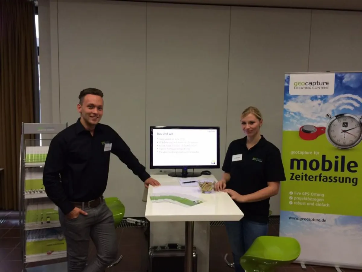 Unsere Auszubildenden am geoCapture-Messestand
