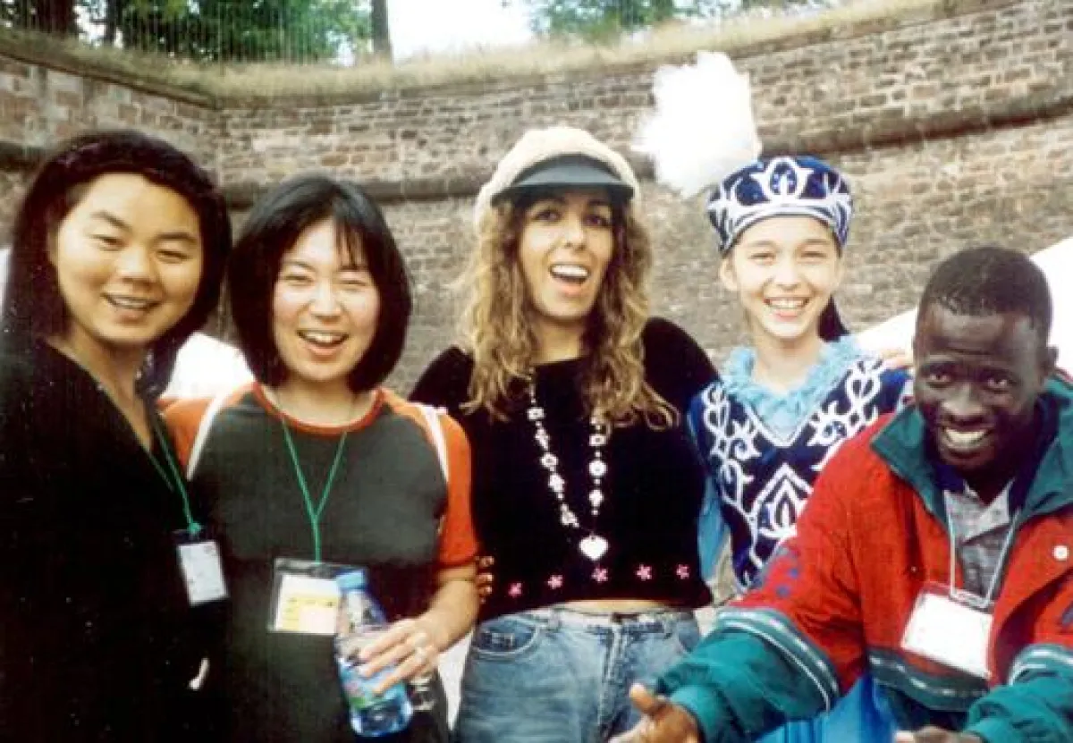 Teilnehmer eines Esperanto-Weltjugendkongresses