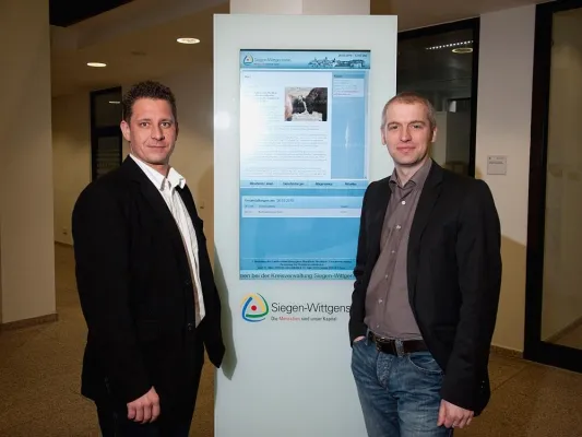 Bild: Die FILMHAUS BEWEGTBILD GMBH rüstet den Kreis Siegen-Wittgenstein mit einem digitalen Informationssystem aus