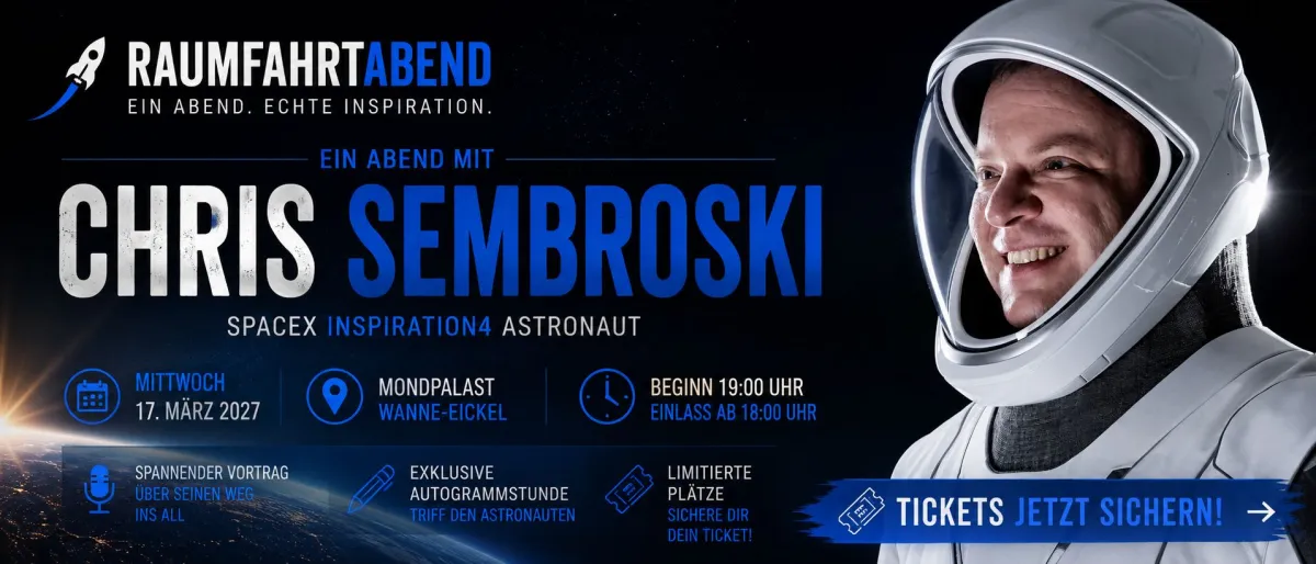 Astronaut Chris Sembroski kommt nach Herne. (© Chris Methler / SpaceX)