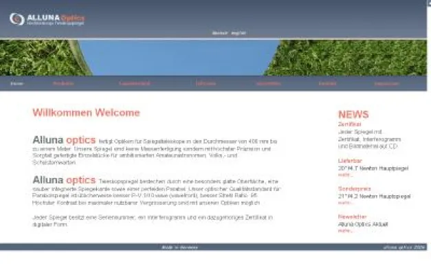 Bild: Alluna Optics mit neuem Internetauftritt