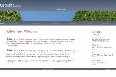 Alluna Optics mit neuem Internetauftritt Bild: Alluna Optics mit neuem Internetauftritt