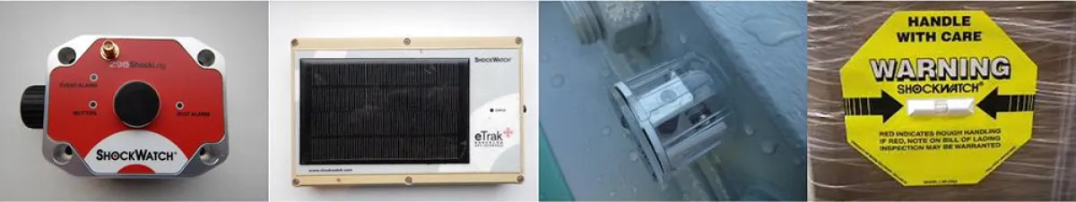 Varianten von Schockrekorder/-Indikatoren bei Projekt- und Schwertransporten