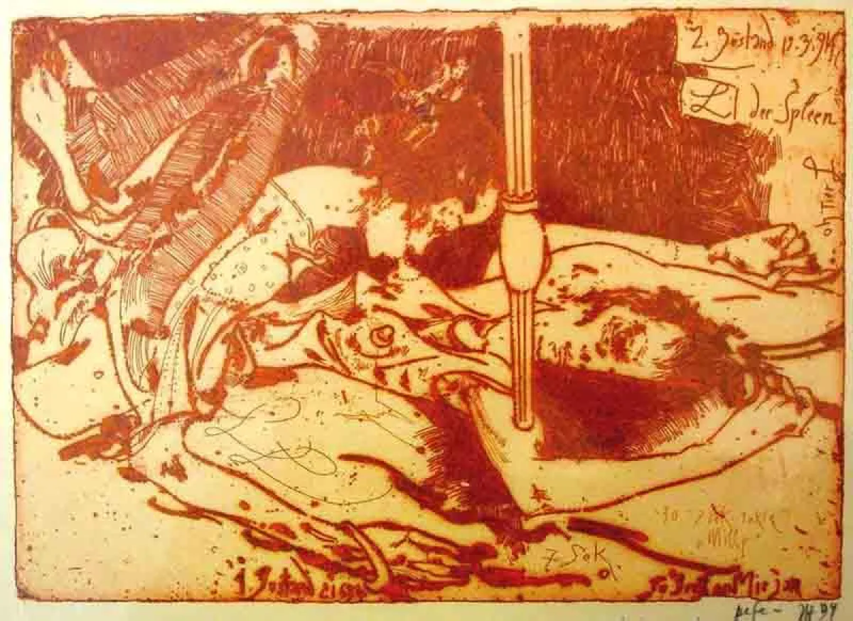 Horst Janssen - Milly (aus Serie: Zu Brief an Mirjam) 1994