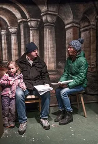 Bild: Proben für das Jubiläumsspiel laufen