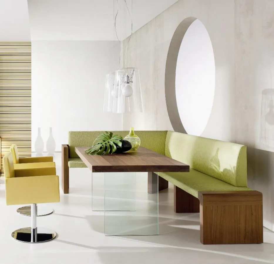 ANREI Polstereckbank Etra in Nussbaum