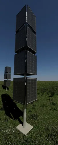 Bild: Neue Produkte für die Solarbranche: der HKW Solar-Tower und die HKW Solar-Laterne.