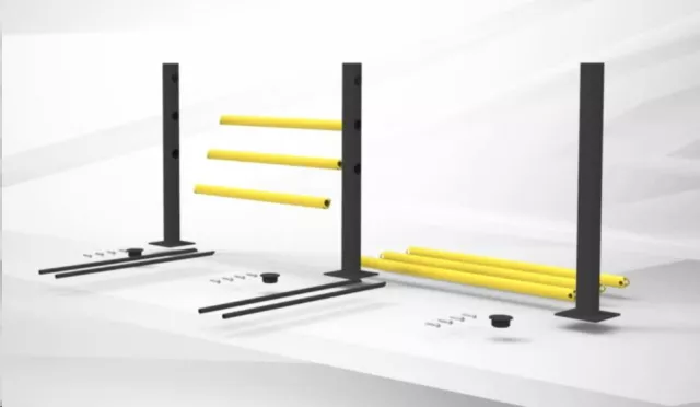 Bild: Einfache Montage des flexiblen und TÜV-geprüften Sicherheitsgeländers Delta von d-flexx