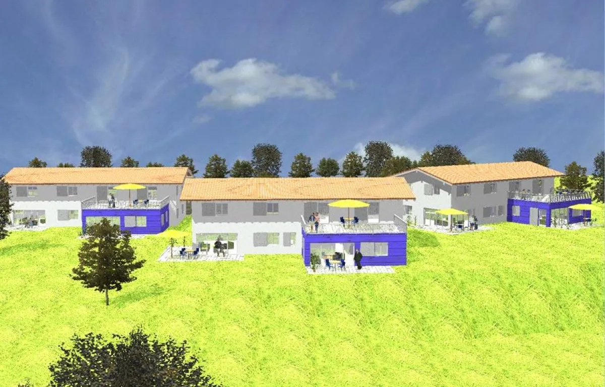 Drei Einfamilienhäuser werden derzeit von der Stiftung in Durach gebaut. Die Familien werden noch im Dezember einziehen. - Foto: Geiger Schlüsselfertigbau GmbH & Co. KG / www.aktion-pro-eigenheim.de