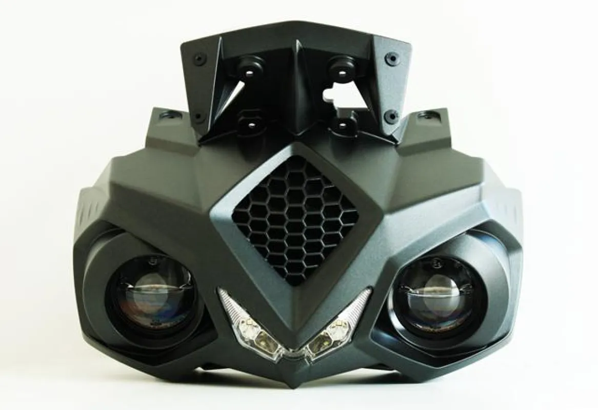 Energica Eva electric motorbike 3D printed front nose finished and used for pre-production series