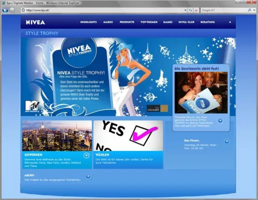 Bild: Siegerin mit Style – gekürt von Nivea mittels DYNAMIQ Voting Engine von [kju:]