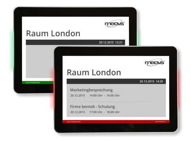 meovis EasyDoorSign 10“ digitales Türschild - Status-Signalleuchtanzeige erhöht visuelle Reichweite Bild: meovis EasyDoorSign 10“ digitales Türschild - Status-Signalleuchtanzeige erhöht visuelle Reichweite