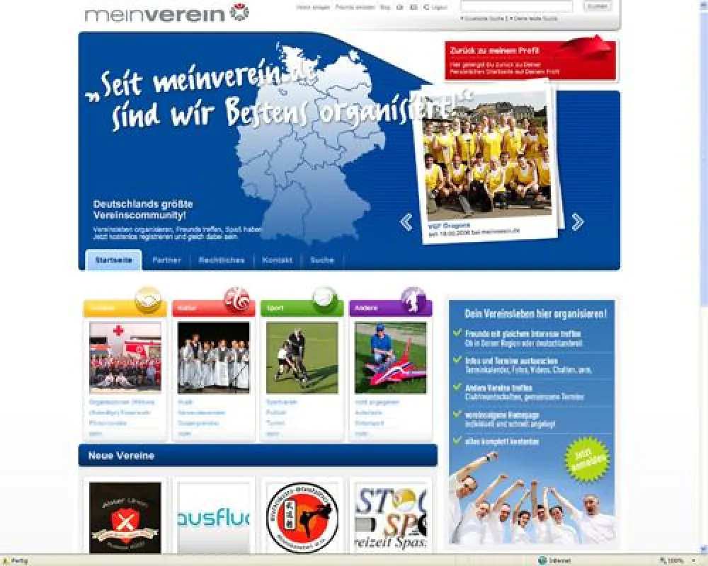 Freibier für Vereine auf www.meinverein.de