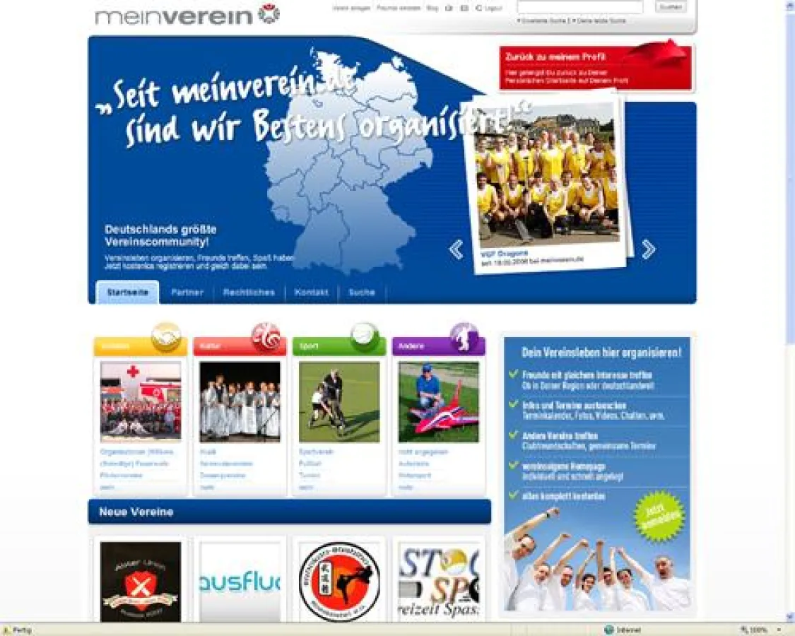 Freibier für Vereine auf www.meinverein.de