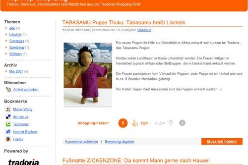 Bild: Top oder Flop: Tradoria startet Shopping-Trendbarometer