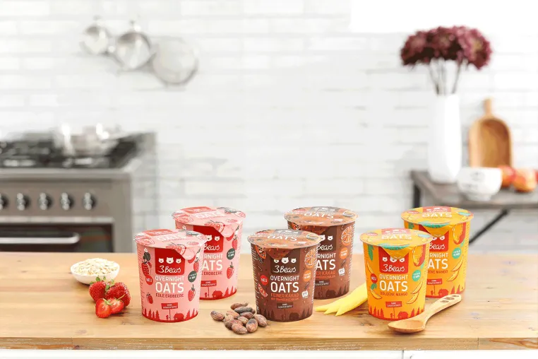 3Bears Overnight Oats: „Über Nacht“ dauert jetzt nur noch zehn Minuten! Bild: 3Bears Overnight Oats: „Über Nacht“ dauert jetzt nur noch zehn Minuten!